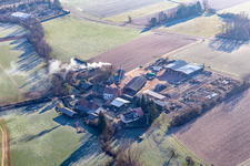 Orth woodworks with burnt-down hall in the district Schaidt in Wörth am Rhein in the state Rhineland-Palatinate, Germany