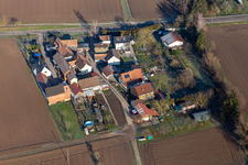 Freckenfeld in the state Rhineland-Palatinate, Germany from the plane