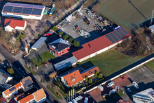 Aerial photograpy of BURG-HAUS GmbH in Minfeld in the state Rhineland-Palatinate, Germany