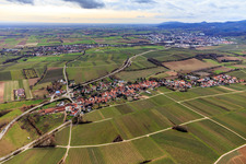 Village view from the north in Niederhorbach in the state Rhineland-Palatinate, Germany