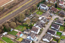 Drone recording of In the rose garden in Winden in the state Rhineland-Palatinate, Germany