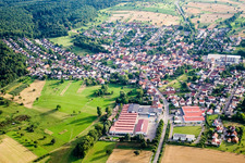 Village view in the district Stupferich in Karlsruhe in the state Baden-Wuerttemberg, Germany
