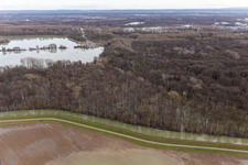 Flooded Old Rhine / Polder Neupotz in Wörth am Rhein in the state Rhineland-Palatinate, Germany