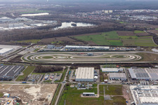 Test track for Daimler lorrys of Mercedes Benz EVZ in Woerth am Rhein in the state Rhineland-Palatinate, Germany