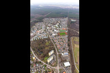 Dorschberg with the Wörther Bürgerpark in Wörth am Rhein in the state Rhineland-Palatinate, Germany
