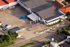 Vogelsitze GmbH, Kleinsteinbacherstraße 44 in the district Stupferich in Karlsruhe in the state Baden-Wuerttemberg, Germany seen from above