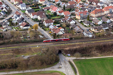 Railway underpass at the town entrance in Winden in the state Rhineland-Palatinate, Germany