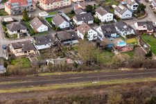 Aerial photograpy of In the rose garden in Winden in the state Rhineland-Palatinate, Germany