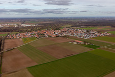 Steinweiler in the state Rhineland-Palatinate, Germany from above