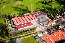 Bird's eye view of Vogelsitze GmbH, Kleinsteinbacherstraße 44 in the district Stupferich in Karlsruhe in the state Baden-Wuerttemberg, Germany
