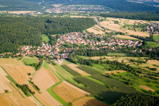 Mittelmutschelbach from the northwest in the district Untermutschelbach in Karlsbad in the state Baden-Wuerttemberg, Germany
