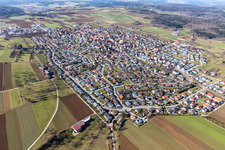 City area with outside districts and inner city area in in the state Baden-Wuerttemberg, Germany