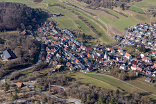 Aerial view of District Dachtel in Aidlingen in the state Baden-Wuerttemberg, Germany