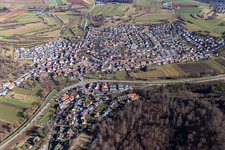 Aerial view of District Schafhausen in Weil der Stadt in the state Baden-Wuerttemberg, Germany