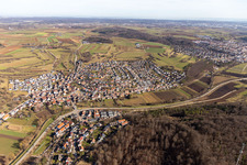 Oblique view of District Schafhausen in Weil der Stadt in the state Baden-Wuerttemberg, Germany