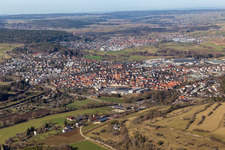 Aerial view of Weil der Stadt in the state Baden-Wuerttemberg, Germany