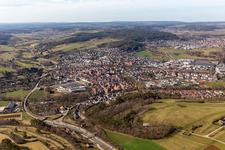 Weil der Stadt in the state Baden-Wuerttemberg, Germany seen from above