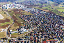 Aerial view of District Malmsheim in Renningen in the state Baden-Wuerttemberg, Germany