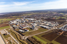 Benzstr industrial area in Renningen in the state Baden-Wuerttemberg, Germany