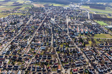 Overview of towns from the north in Renningen in the state Baden-Wuerttemberg, Germany
