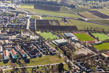 Stegwiesen Sports Park with Rankbach Stadium and Rankbach Hall in Renningen in the state Baden-Wuerttemberg, Germany