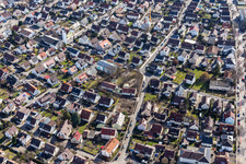 Flower Street from the north in Renningen in the state Baden-Wuerttemberg, Germany