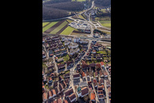 Renningen in the state Baden-Wuerttemberg, Germany from a drone