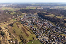 Oblique view of Aidlingen in the state Baden-Wuerttemberg, Germany