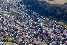 Aidlingen in the state Baden-Wuerttemberg, Germany from above