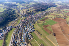 Aerial photograpy of District Deufringen in Aidlingen in the state Baden-Wuerttemberg, Germany