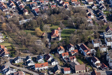 Aerial view of Villa Schwalbenhof in Gärtringen in the state Baden-Wuerttemberg, Germany