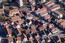 Narrow alley in Gärtringen in the state Baden-Wuerttemberg, Germany