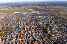 Gärtringen in the state Baden-Wuerttemberg, Germany from above
