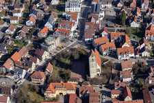 Oblique view of St. Veit Church in Gärtringen in the state Baden-Wuerttemberg, Germany