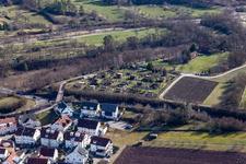 Allotment garden settlement in Nufringen in the state Baden-Wuerttemberg, Germany