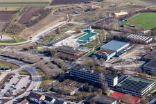 Indoor pool, natural outdoor pool in Herrenberg in the state Baden-Wuerttemberg, Germany