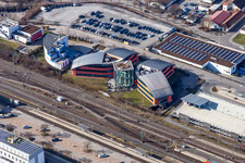 Aerial view of Roman Klis Design in Herrenberg in the state Baden-Wuerttemberg, Germany