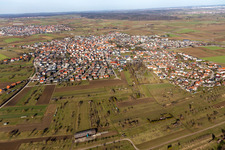 From the south in the district Kuppingen in Herrenberg in the state Baden-Wuerttemberg, Germany