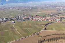 District Wollmesheim in Landau in der Pfalz in the state Rhineland-Palatinate, Germany seen from above