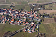 Bird's eye view of District Wollmesheim in Landau in der Pfalz in the state Rhineland-Palatinate, Germany