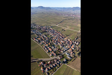 District Wollmesheim in Landau in der Pfalz in the state Rhineland-Palatinate, Germany viewn from the air