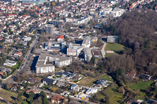 Aerial view of Student residence Godramsteiner Straße 50, Landau-Südliche Weinstraße Hospital in Landau in der Pfalz in the state Rhineland-Palatinate, Germany