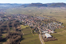 Oblique view of District Godramstein in Landau in der Pfalz in the state Rhineland-Palatinate, Germany
