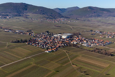 Oblique view of Böchingen in the state Rhineland-Palatinate, Germany