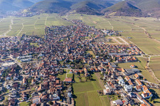 Aerial photograpy of District Alsterweiler in Maikammer in the state Rhineland-Palatinate, Germany