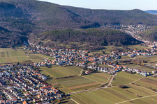 District Hambach an der Weinstraße in Neustadt an der Weinstraße in the state Rhineland-Palatinate, Germany out of the air