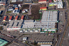 Media Markt and Globus DIY store in Neustadt an der Weinstraße in the state Rhineland-Palatinate, Germany