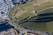 Aerial view of Michael's Chapel in Bad Dürkheim in the state Rhineland-Palatinate, Germany