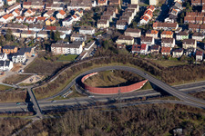 Before the tunnel entrance B535 in Plankstadt in the state Baden-Wuerttemberg, Germany