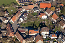 Village view in the district Bruchhausen in Sandhausen in the state Baden-Wuerttemberg, Germany